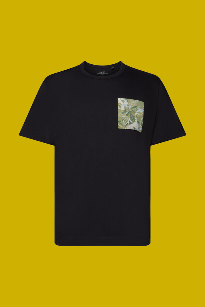 Camiseta de tejido jersey con estampado, 100% algodón, BLACK, detail image number 7