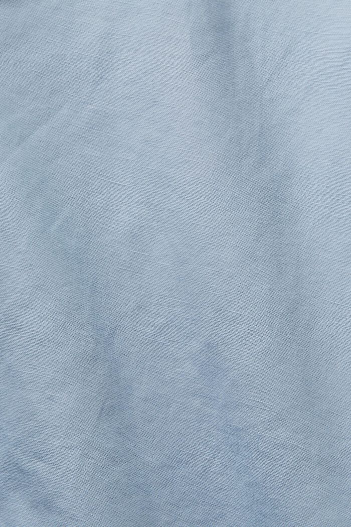 Pantalones cortos con lazada, mezcla de algodón y lino, LIGHT BLUE LAVENDER, detail image number 5