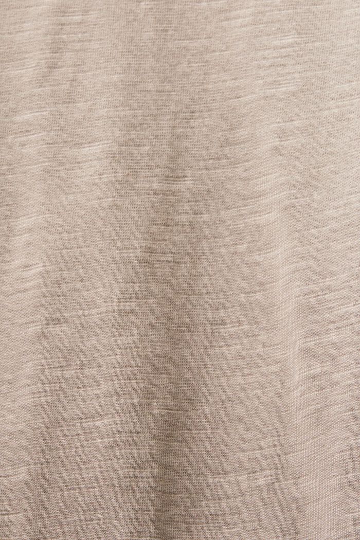 Camiseta con textura flameada, LIGHT TAUPE, detail image number 5