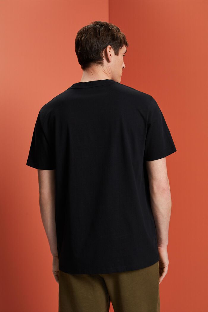 Camiseta de punto estampada, 100% algodón, BLACK, detail image number 3