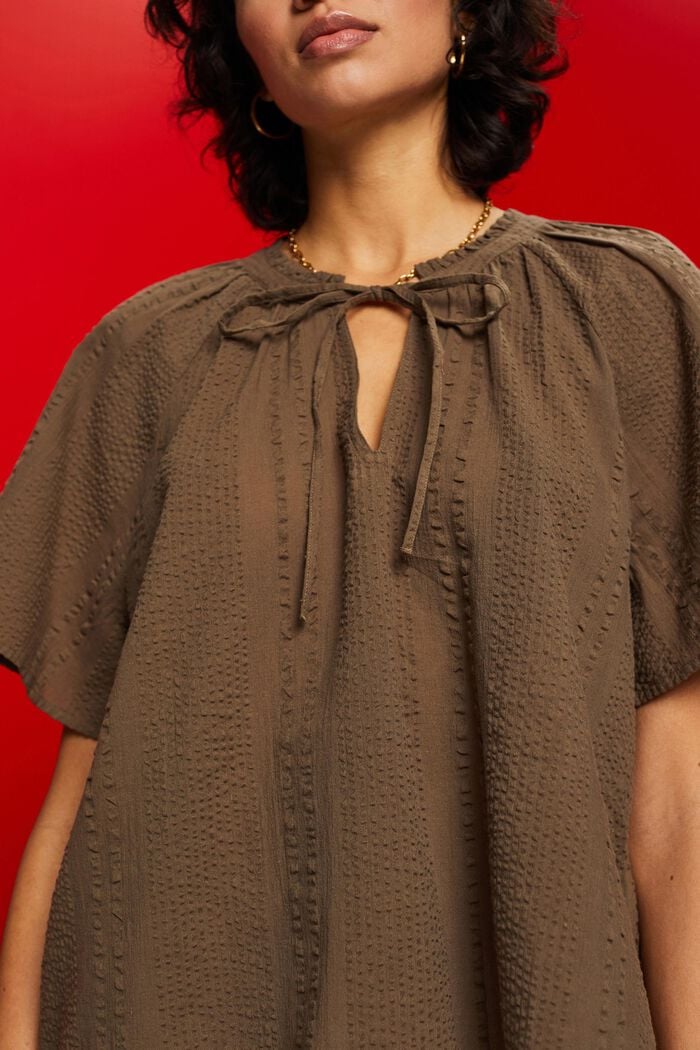 Blusa de algodón, KHAKI GREEN, detail image number 2