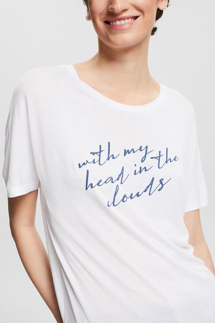 Camiseta de LENZING™ ECOVERO™ con mensaje, WHITE, detail image number 2