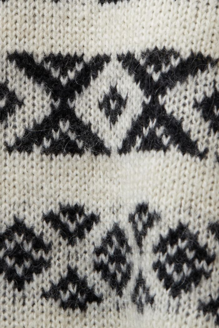 Jersey jacquard en mezcla de lana con cuello vuelto, ICE, detail image number 6