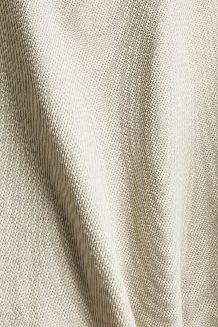 Sobrecamisa con acabado acanalado, algodón ecológico, LIGHT BEIGE, detail image number 5