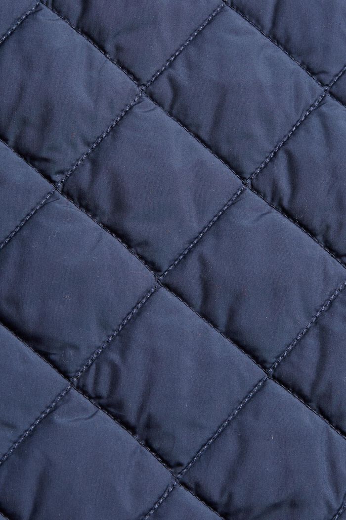 Reciclado: abrigo con pespuntes en forma de diamante, NAVY, detail image number 4