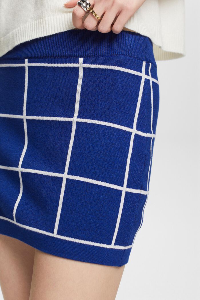 Minifalda de punto jacquard, BRIGHT BLUE, detail image number 4