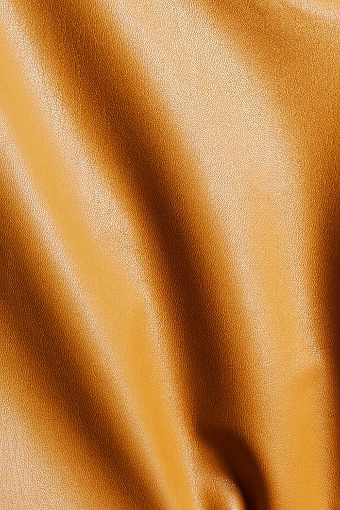 Pantalón tobillero de polipiel, CAMEL, detail image number 4