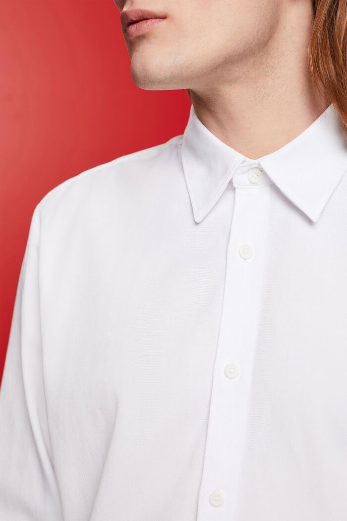Camisa de corte ajustado, WHITE, detail image number 2