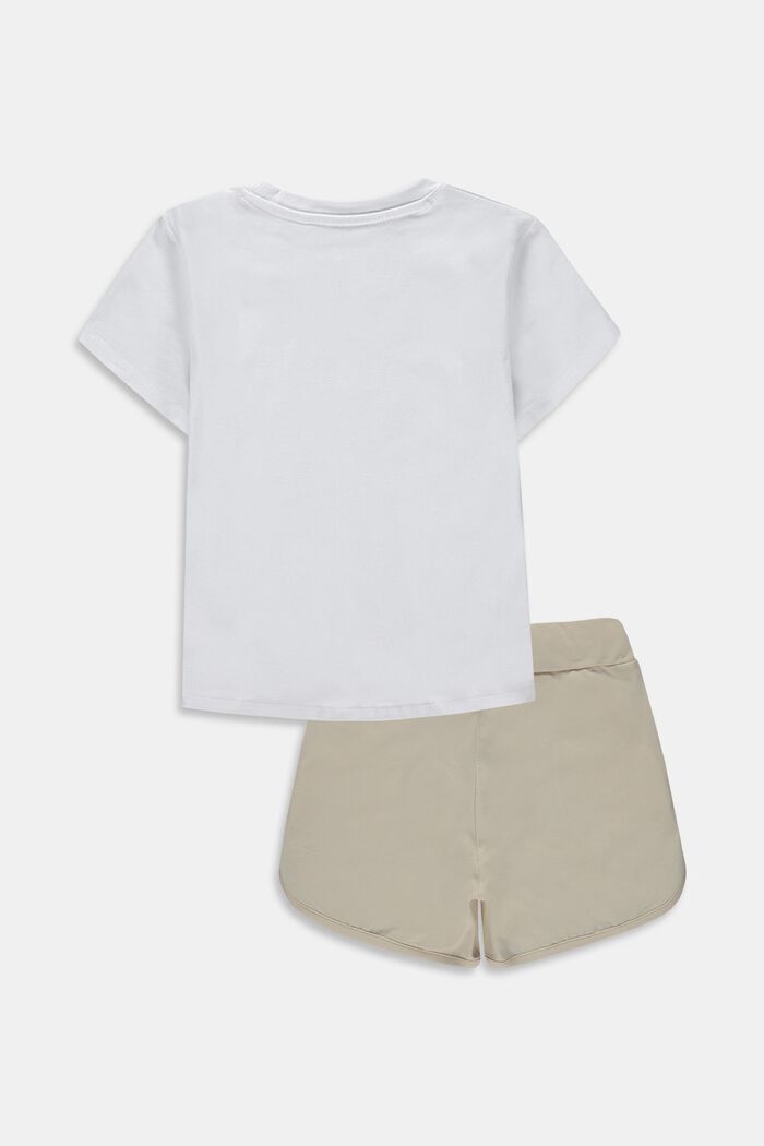 Conjunto combinado: camiseta y pantalón corto, WHITE, detail image number 1