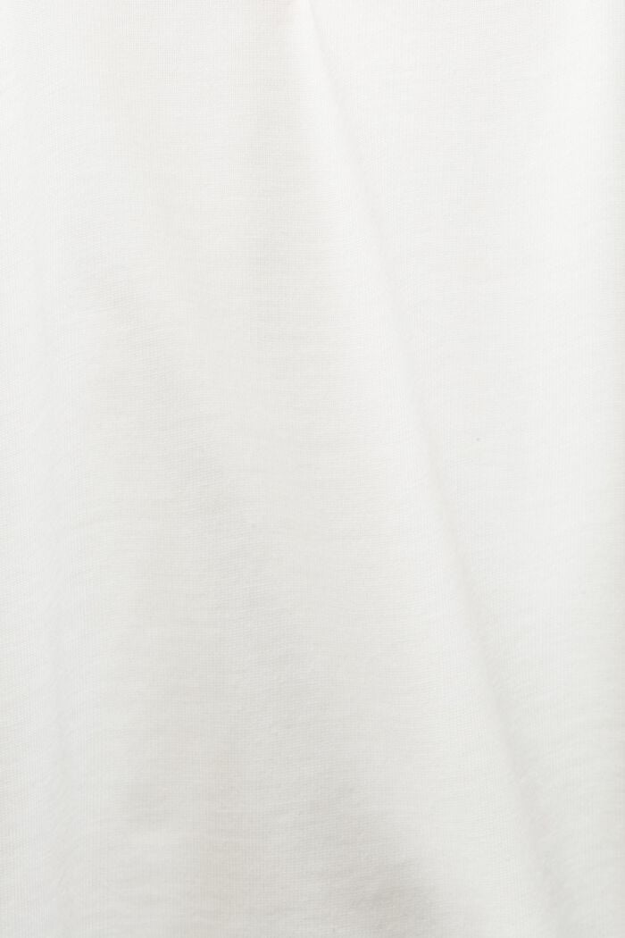 Camiseta de algodón con logotipo bordado, OFF WHITE, detail image number 5
