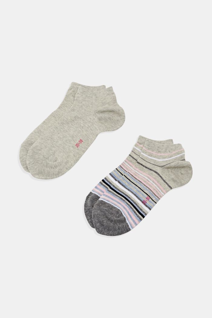 Pack de 2 pares de calcetines de algodón ecológico, STORM GREY, detail image number 0