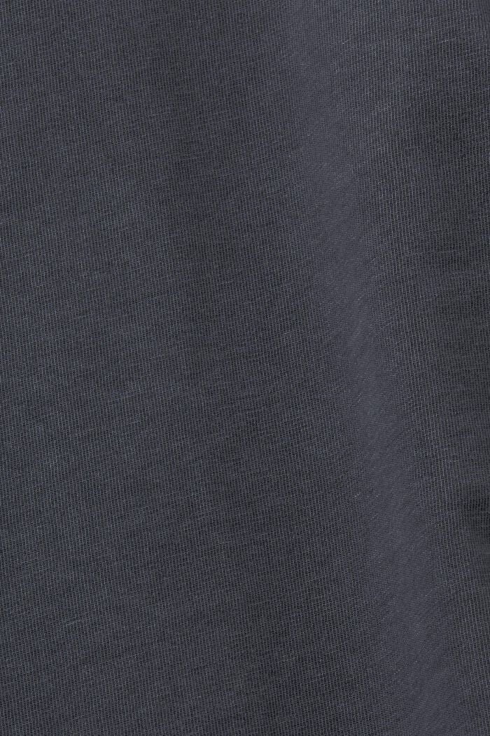 Camiseta de algodón con corte cuadrado, BLACK, detail image number 6