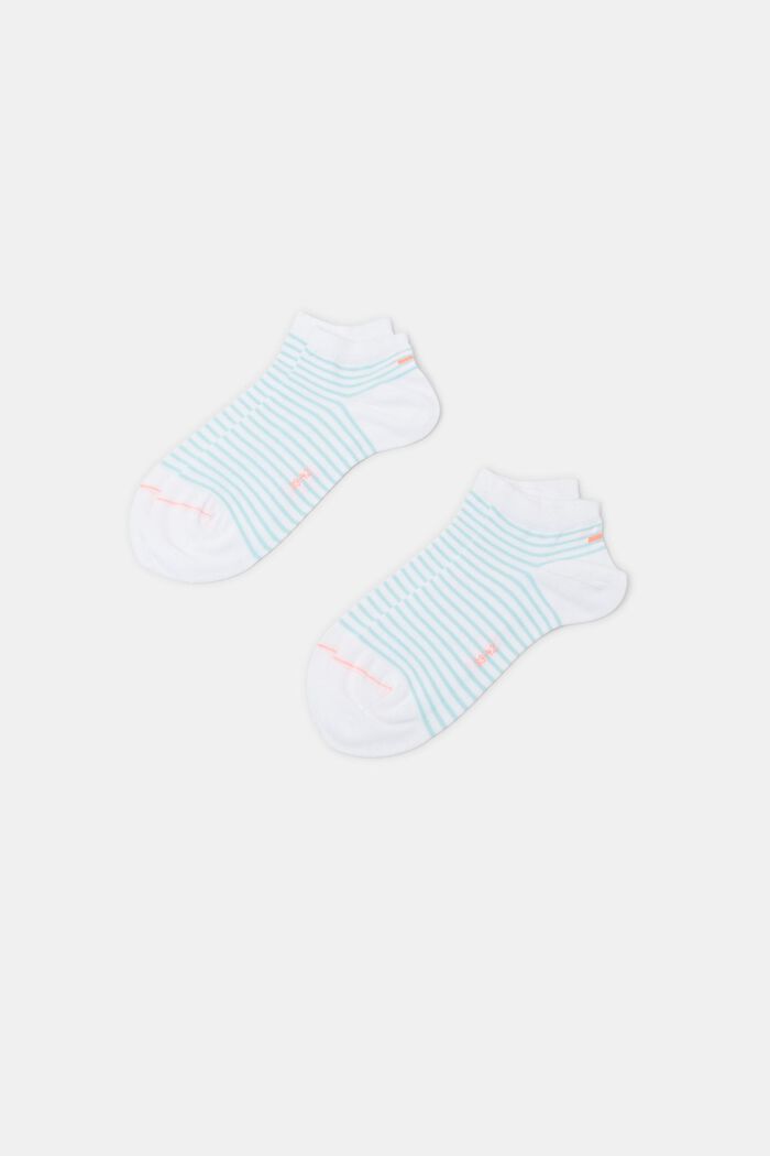 Pack de 2 pares de calcetines a rayas, WHITE, detail image number 0