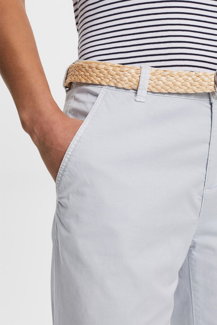 Pantalones chinos con cinturón, LIGHT BLUE, detail image number 2