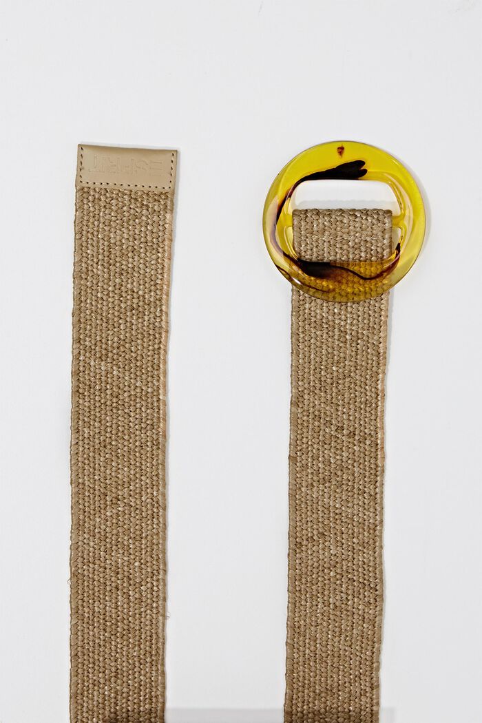Cinturón ancho con diseño trenzado, RUST BROWN, detail image number 1