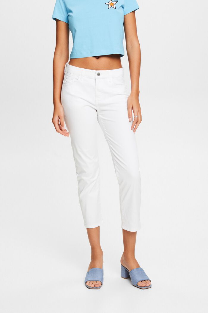 Pantalones capri, WHITE, detail image number 0