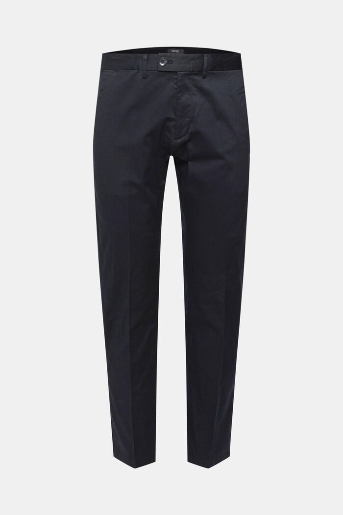 Pantalón chino elástico de algodón, BLACK, detail image number 2
