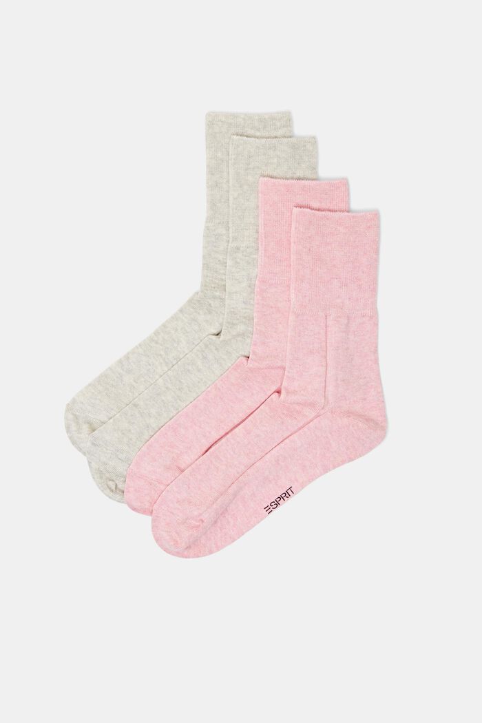 Pack de 2 calcetines con remate ancho, GREY/ROSE, detail image number 1