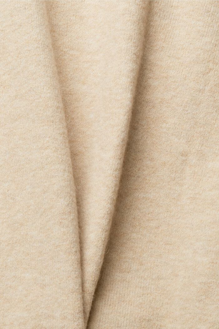 Jersey con cuello vuelto, 100% algodón, BLACK, detail image number 1