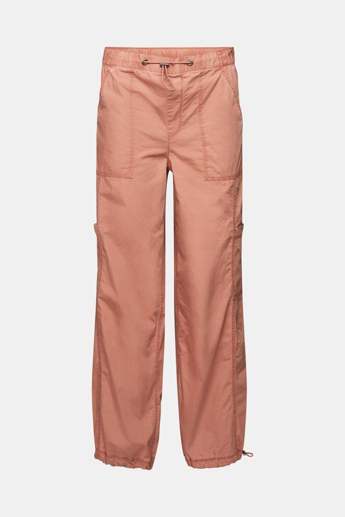 Pantalones estilo cargo, 100 % algodón, TERRACOTTA, detail image number 7