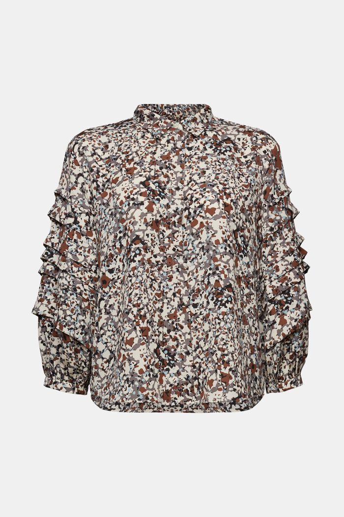 Reciclada: blusa estampada, BROWN, detail image number 8