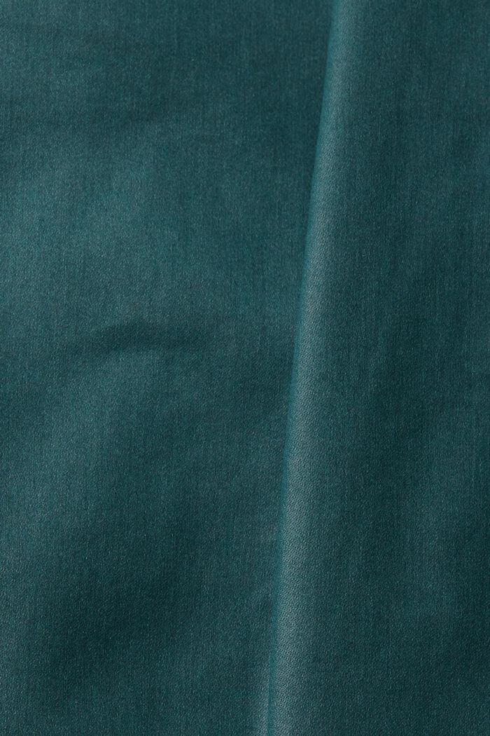 Pantalones de polipiel de tiro alto y corte ceñido, DARK TEAL GREEN, detail image number 5