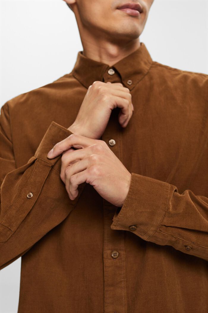 Camisa de pana en 100% algodón, BARK, detail image number 4