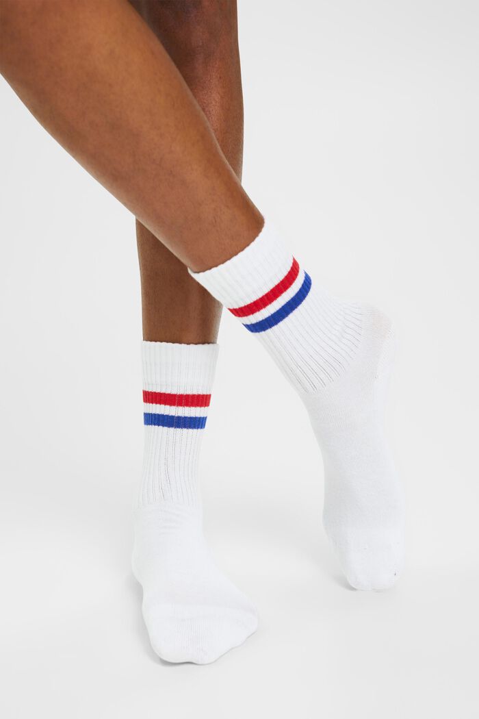 Pack de 2 pares de calcetines deportivos, algodón ecológico, RAW WHITE, detail image number 2