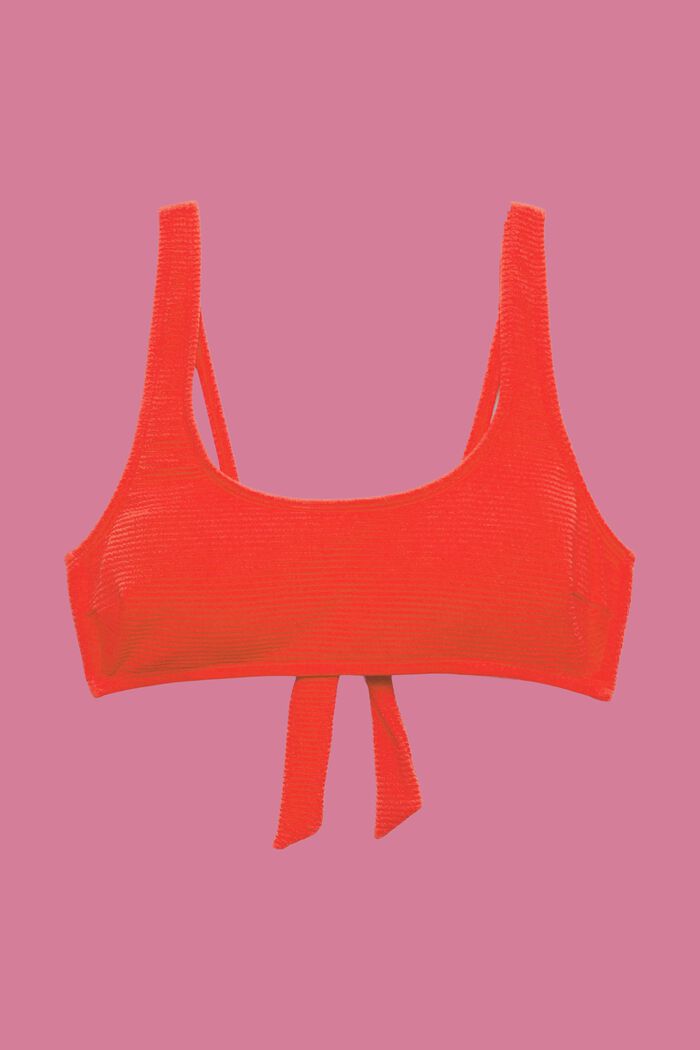 Top de bikini con relleno, textura y diseño corto, RED, detail image number 4