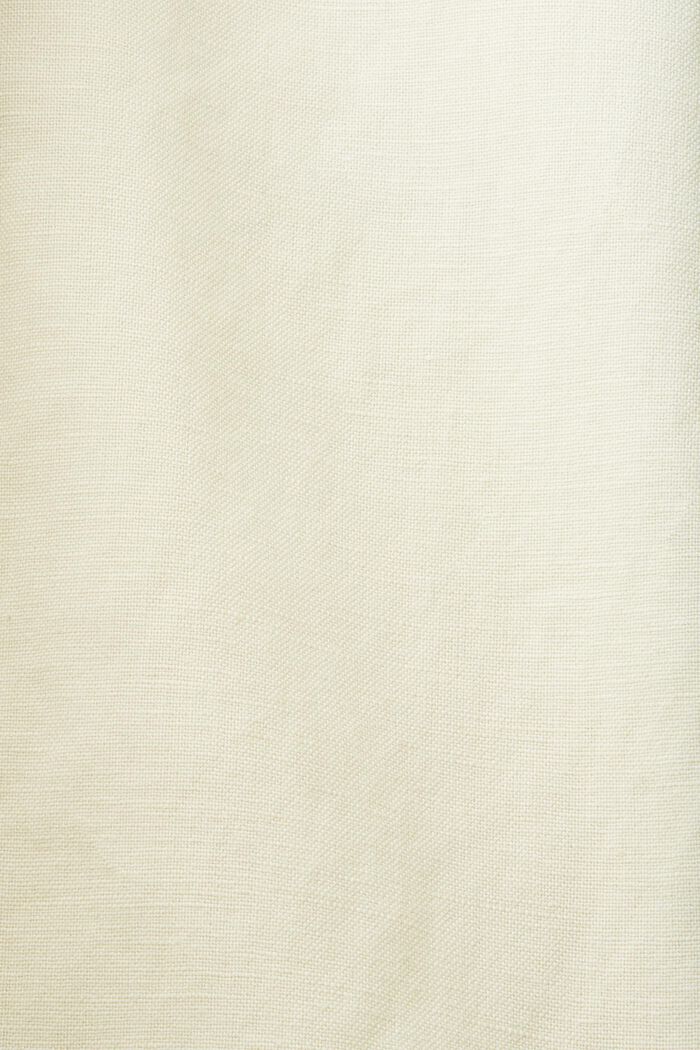 Pantalones en mezcla de algodón y lino, CREAM BEIGE, detail image number 5