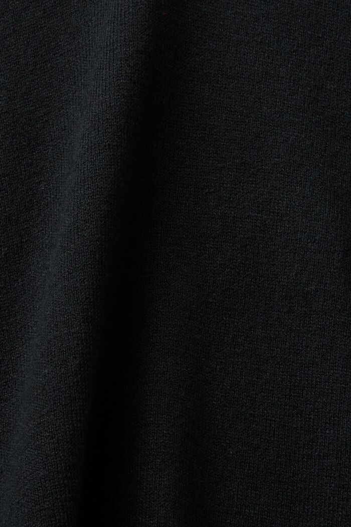 Jersey con cuello en pico, BLACK, detail image number 5