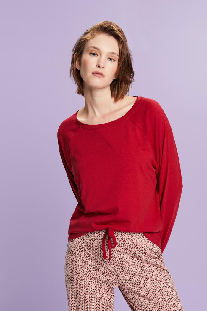 Pijama largo de tejido jersey, NEW RED, detail image number 0
