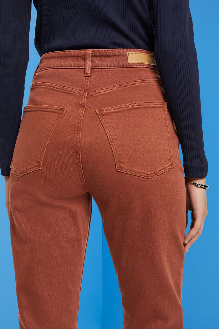Pantalones tobilleros con bajos deshilachados, RUST BROWN, detail image number 2