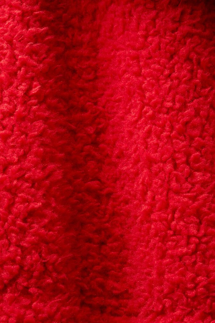 Parka con capucha de pelo sintético, DARK RED, detail image number 6