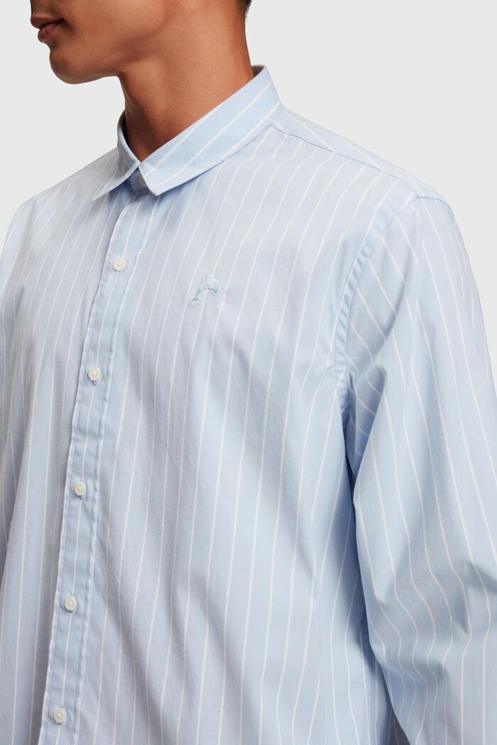 Camisa holgada de popelina con diseño a rayas, WHITE, detail image number 3