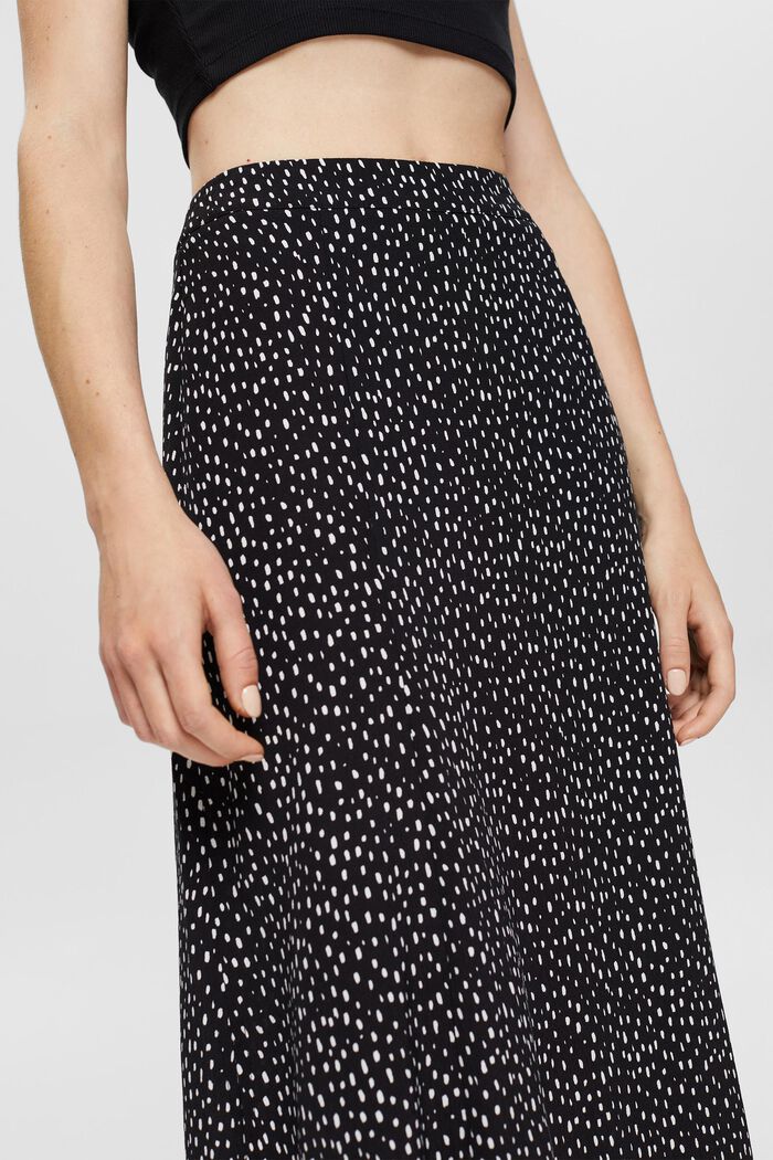 Falda midi estampada en LENZING™ ECOVERO™, BLACK, detail image number 3