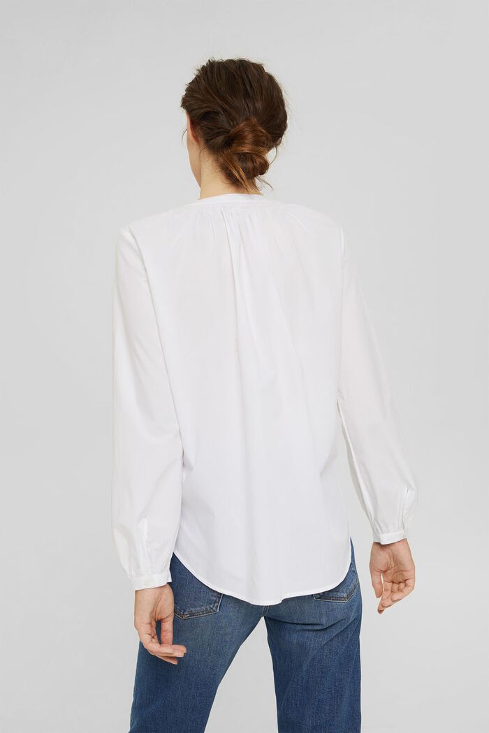 Blusa túnica en 100 % algodón, WHITE, detail image number 3