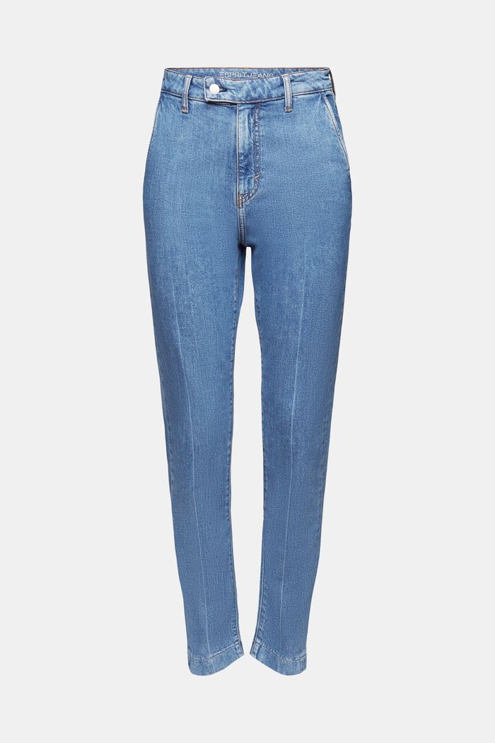 Jeans high-rise slim, BLUE LIGHT WASHED, detail image number 6