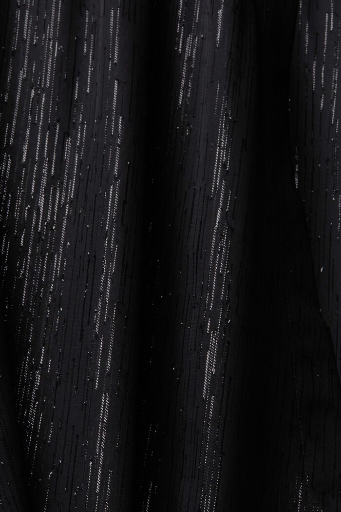 Vestido cruzado de gasa con brillo, BLACK, detail image number 5