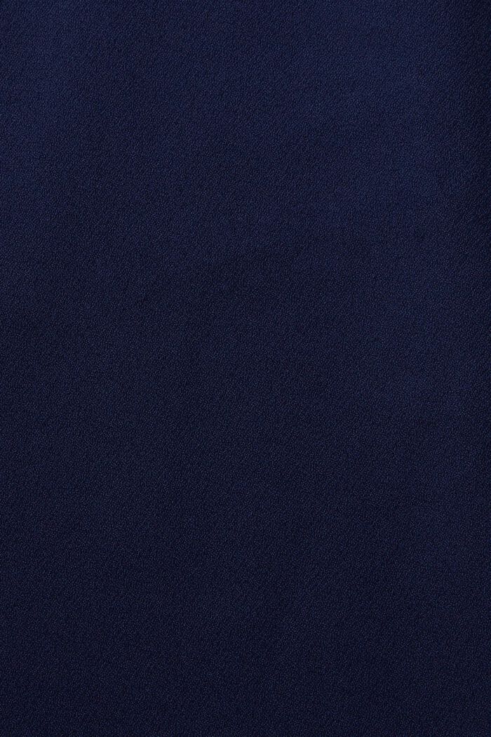 Blusa elástica con bordes abiertos, DARK BLUE, detail image number 4