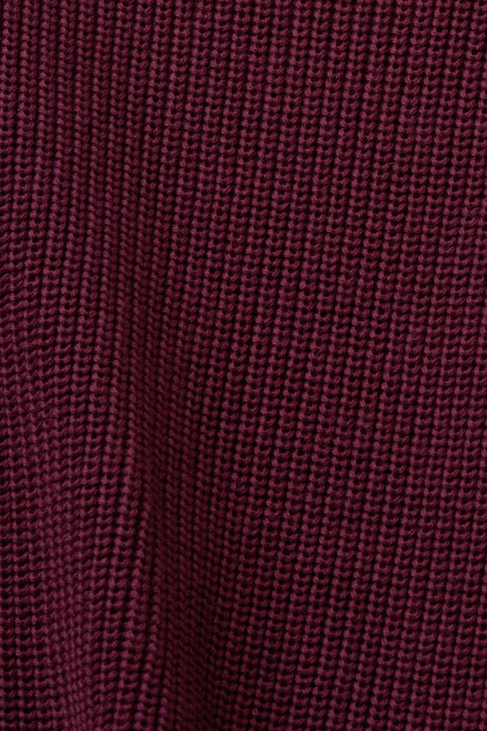 Cárdigan sin mangas, 100 % algodón, AUBERGINE, detail image number 5