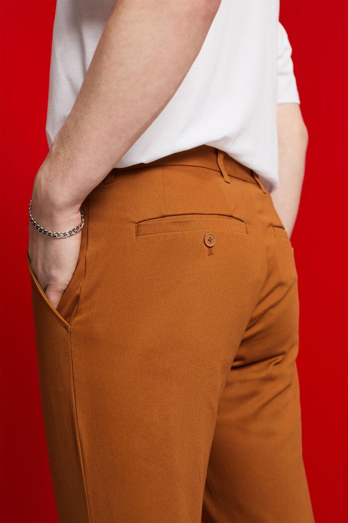 Pantalones chinos, BROWN, detail image number 4