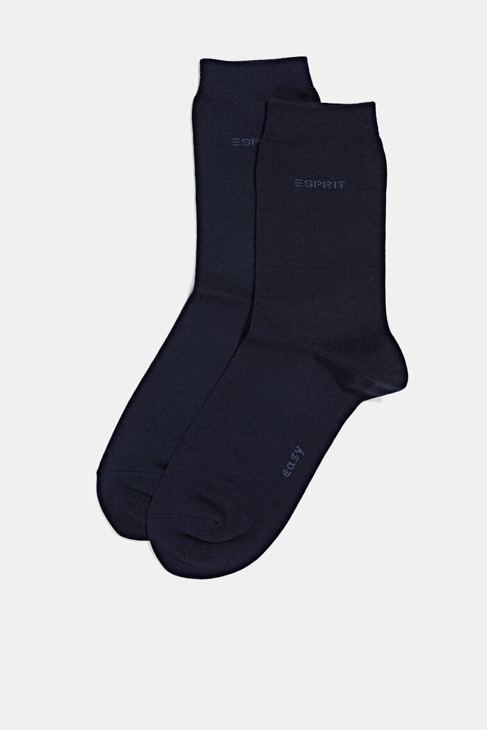 Pack de dos pares de calcetines realizados en mezcla de algodón ecológico, MARINE, detail image number 0