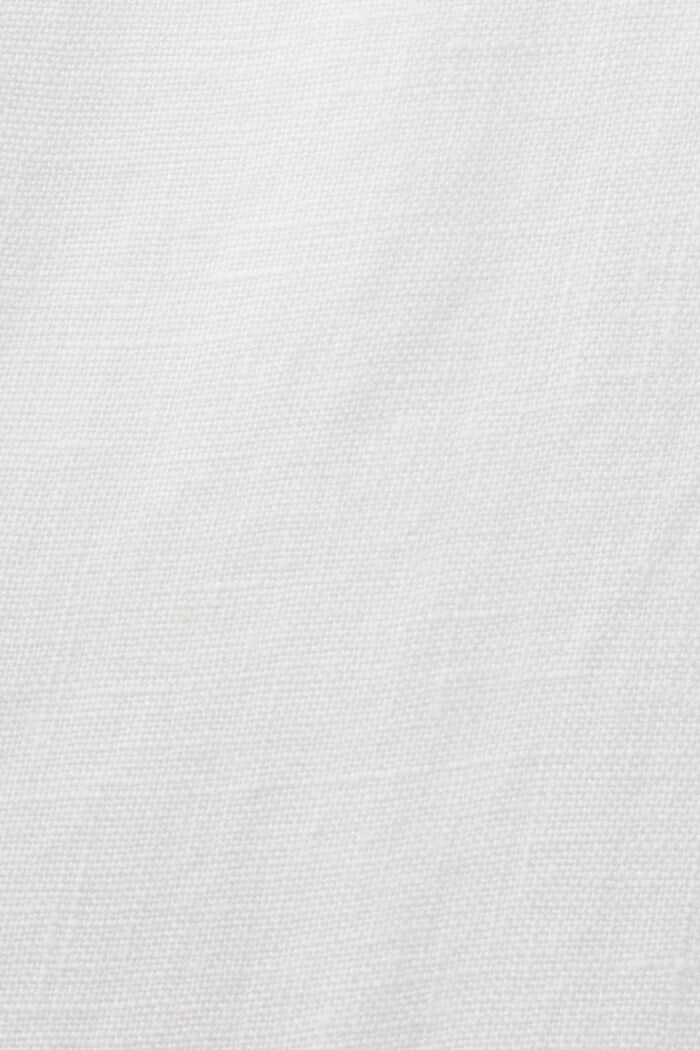 Pantalones tobilleros de lino, WHITE, detail image number 5