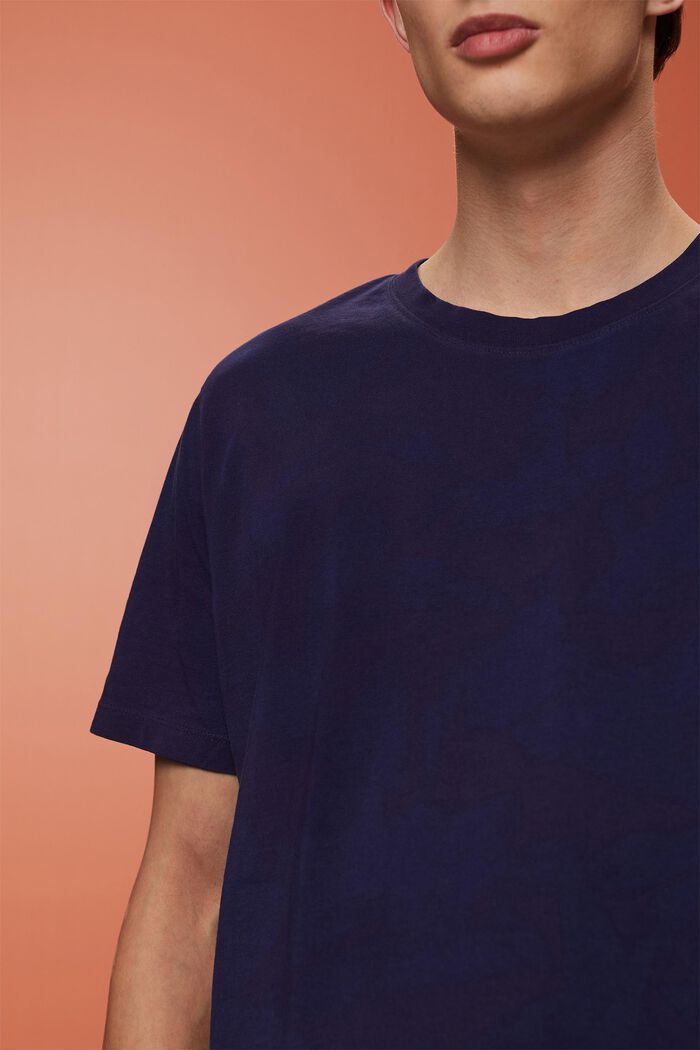 Camiseta de cuello redondo, 100% algodón, DARK BLUE, detail image number 2