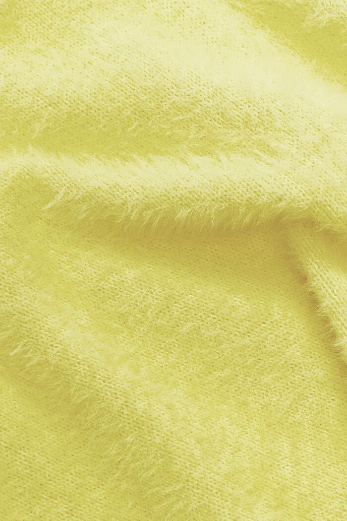 Chaleco de mezcla de lana con cuello en pico, PASTEL YELLOW, detail image number 5