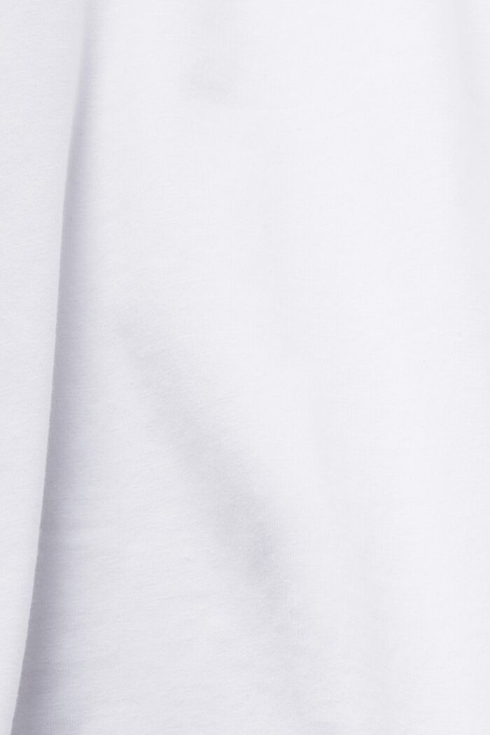 Chaleco de algodón unicolor, WHITE, detail image number 4