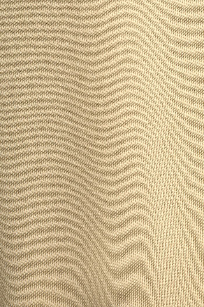 Sudadera unisex de felpa de algodón con logotipo, BEIGE, detail image number 4