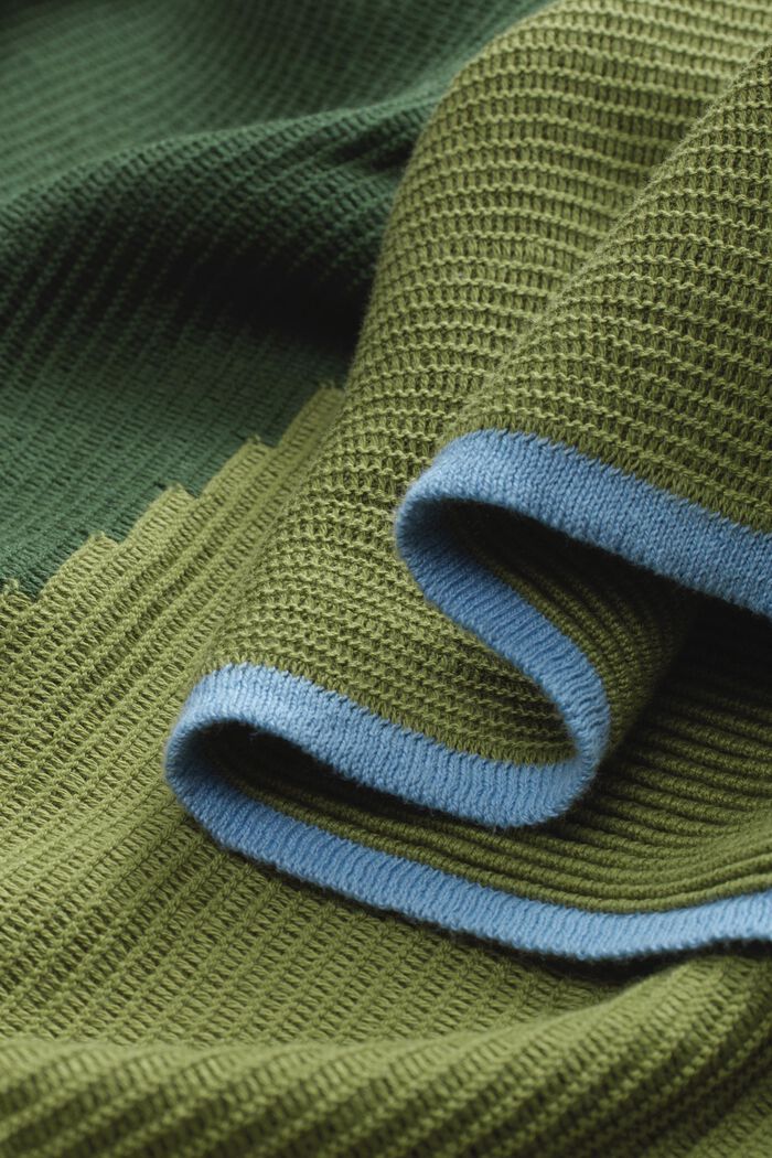 Manta de punto con textura, 100 % algodón, GREEN, detail image number 1