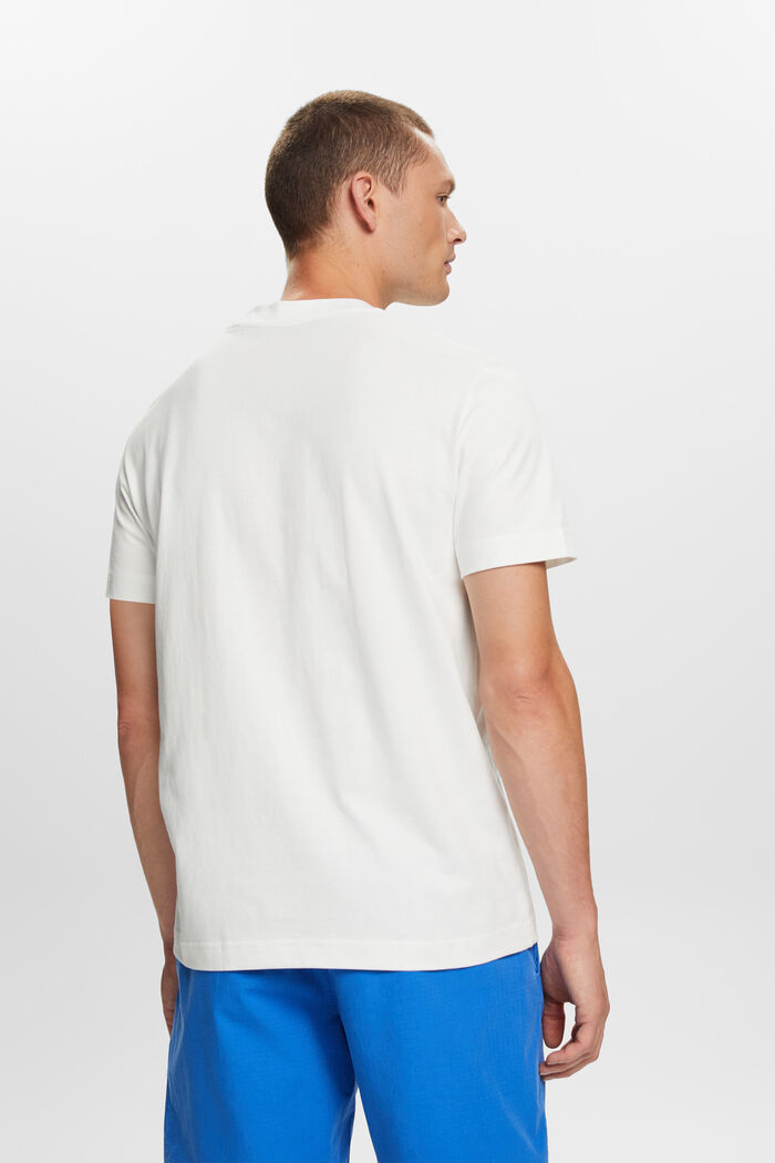 Camiseta de algodón con logotipo estampado, OFF WHITE, detail image number 3